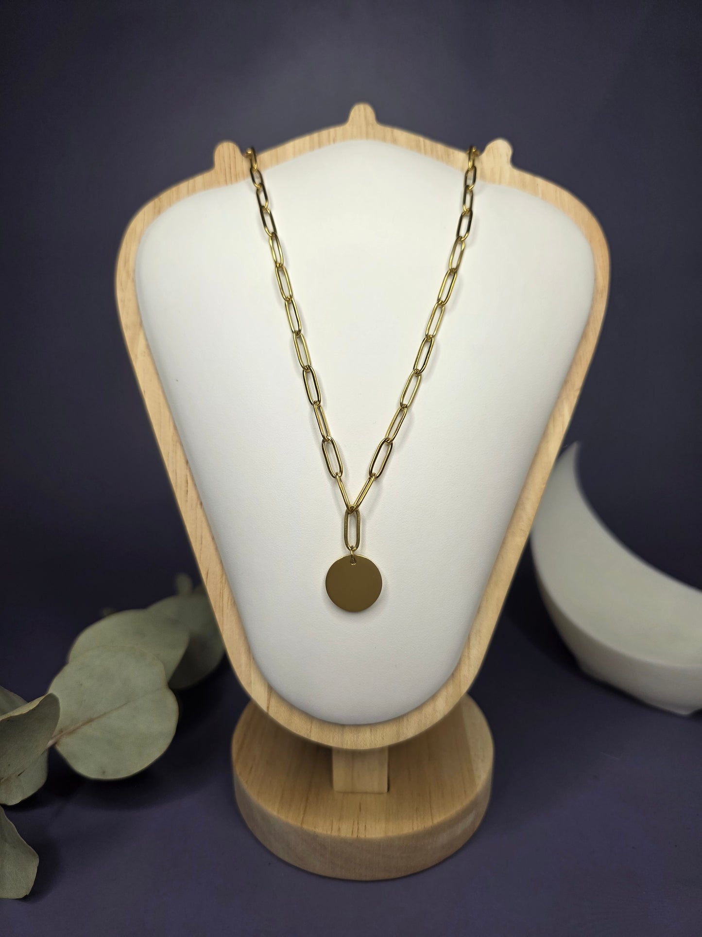 Signature Golden Disc Necklace