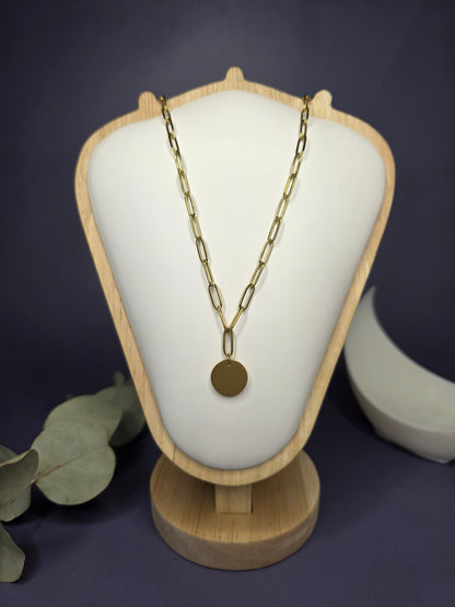Signature Golden Disc Necklace