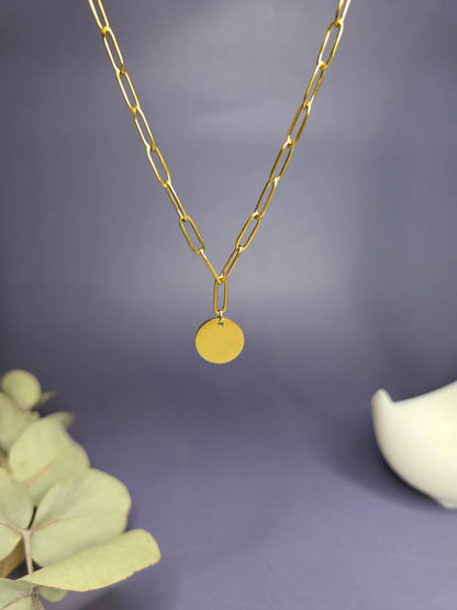 Signature Golden Disc Necklace
