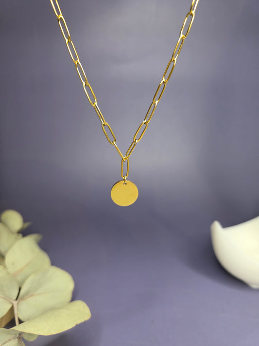 Signature Golden Disc Necklace