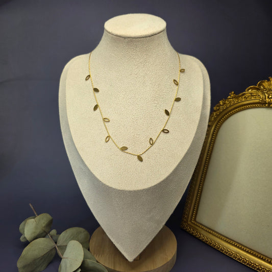 Willow Leaf Necklace - Golden