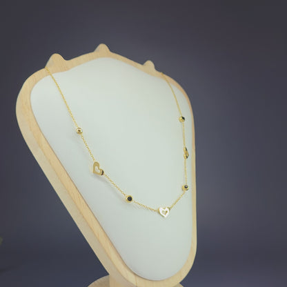 Day & Night Hearts Necklace