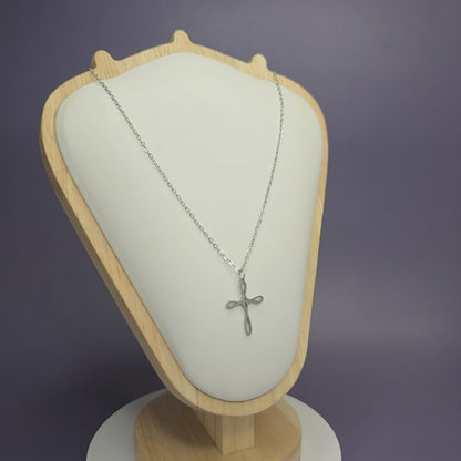 Silver Infinity Cross Necklace
