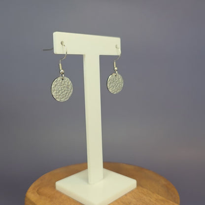 Hammered Disc Earring