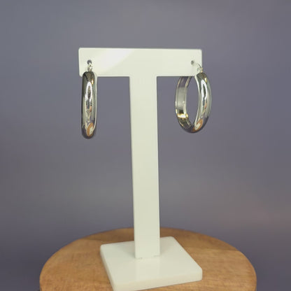 Silver Halo Hoops