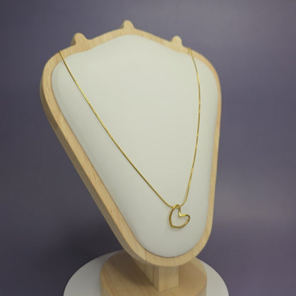 Pure Heart Golden Pendant Necklace