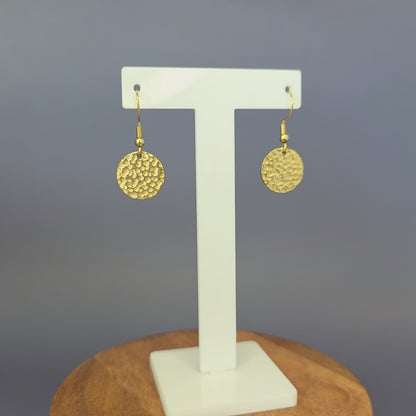 Hammered Disc Earring
