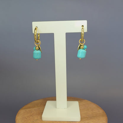 Nomad Turquoise Hoops