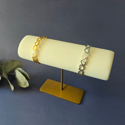 Linked Hearts Bangle (Single Piece)