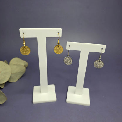 Hammered Disc Earring