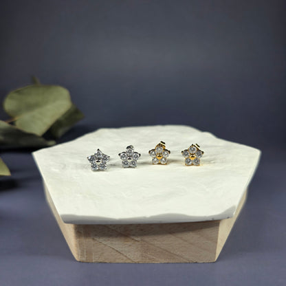 Modern Grace Floral Studs