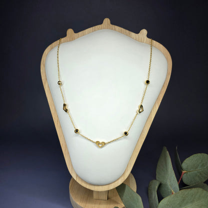 Day & Night Hearts Necklace