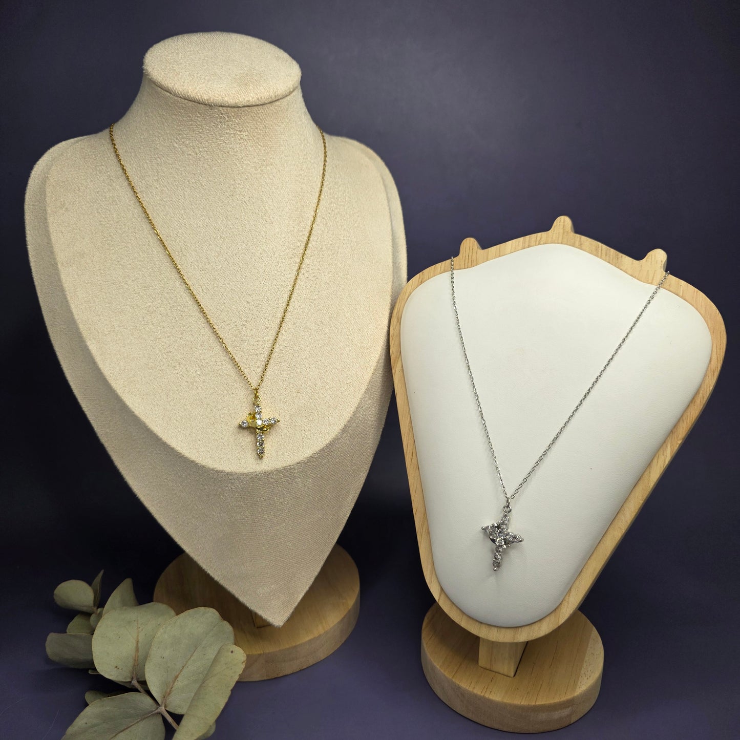 Glimmering Grace Cross Necklace